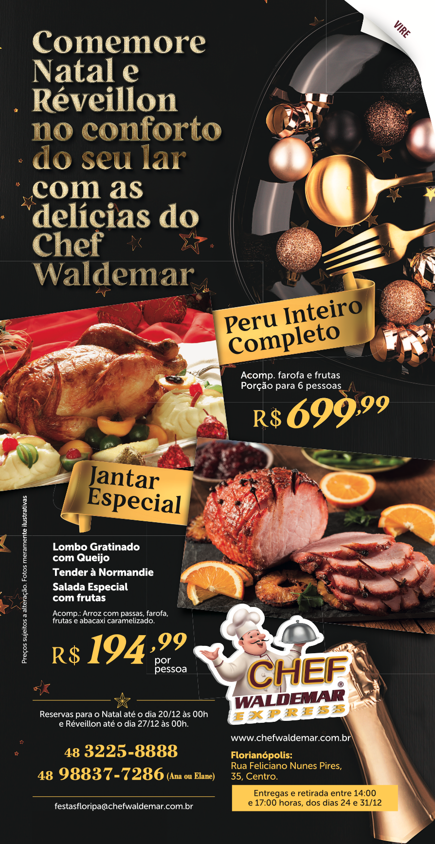 Cardápio de Natal e Reveillon