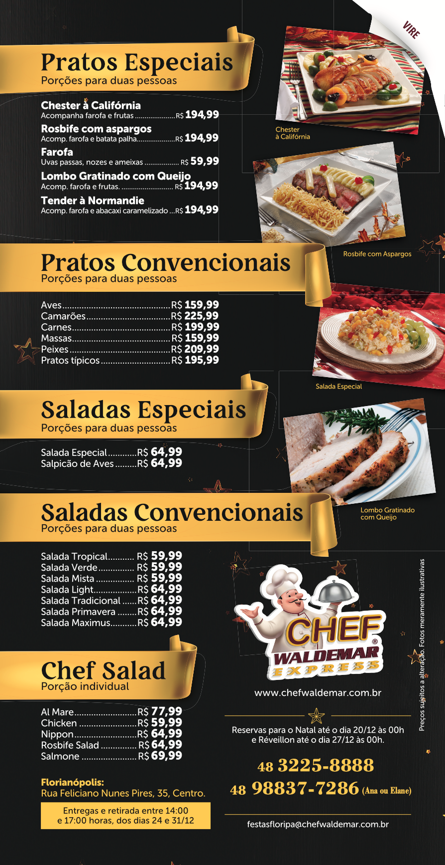 Cardápio de Natal e Reveillon